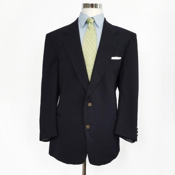 Pierre Cardin Other - Pierre Cardin Mens Solid Wool Blazer 46L Blue